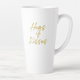 Taza De Café Latte Abrazos y besos de latte mug