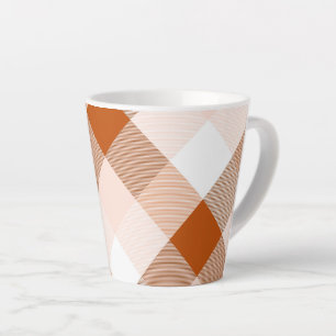 Taza De Café Latte Abstracción geométrica cuadrada 16