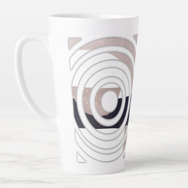 Taza De Café Latte Abstract latte mug design (Izquierda)