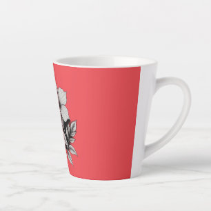 Taza De Café Latte abstracto floral
