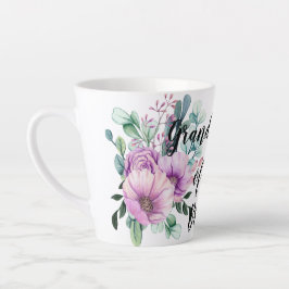 Taza De Café Latte Abuela personalizada del novio de la novia