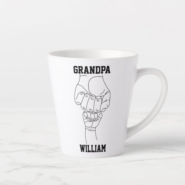 Taza De Café Latte Abuelo de abuelo personalizado (Derecha)