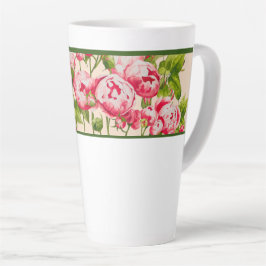 Taza De Café Latte Abundancia rosada en una gran lata (B)