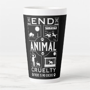 Taza De Café Latte Acabar con la crueldad animal