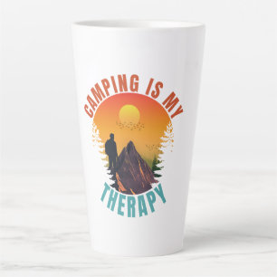 Taza De Café Latte Acampar es mi regalo de vacaciones al aire libre d
