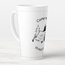 Taza De Café Latte Acampar menos estrés