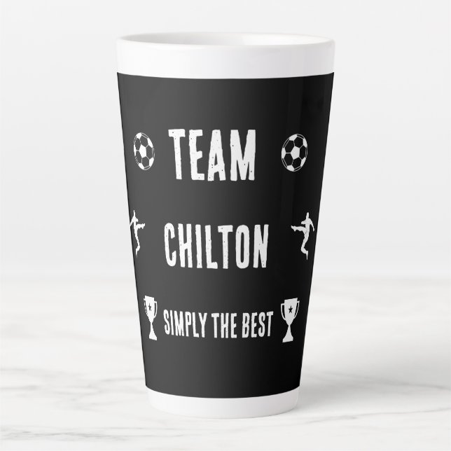 Taza De Café Latte Accesorios para fútbol (Anverso)