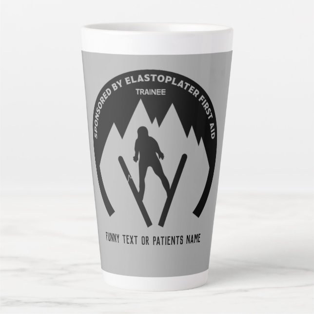 Taza De Café Latte Accidente de esquí se recuperan pronto (Anverso)