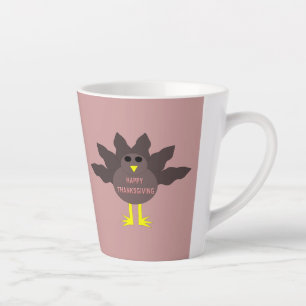 Taza De Café Latte Acción de Gracias desplomó Turquía