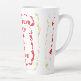 Taza De Café Latte Acerca de ser abierto de mente a todas las palabra