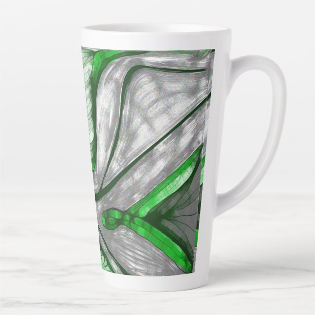 Taza De Café Latte Acero verde (Derecha)