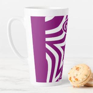 Taza De Café Latte Achempong Dios es la estrella del amor Púrpura Pro