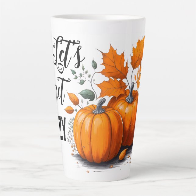 Taza De Café Latte Acogedor otoño (Anverso)