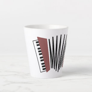 Taza De Café Latte Acordeón, rojo