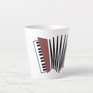 Taza De Café Latte Acordeón, rojo