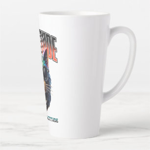 Taza De Café Latte Actitud de Gato Callejero – Gato Sarcástico Divert