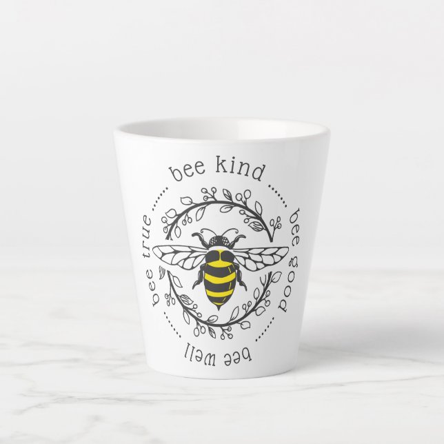Taza De Café Latte Actitudes de Bee (Anverso)