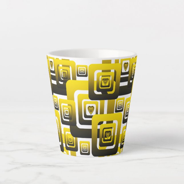 Taza De Café Latte Activate My Heart Pattern (Anverso)