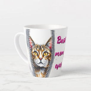 Taza De Café Latte Acuarela Cute hermosa colección moderna de gatos
