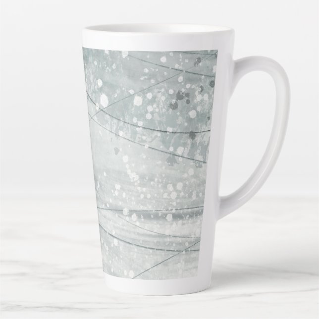 Taza De Café Latte acuarela gris (Derecha)
