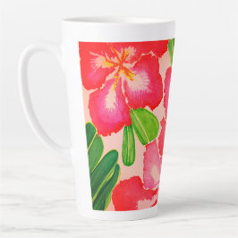 Taza De Café Latte Acuarela Rosa del desierto