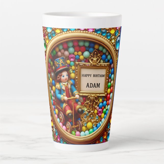 Taza De Café Latte ADAM ~ Niño de época ~ Juguete de época ~ ~ ~ (Anverso)