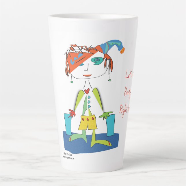 Taza De Café Latte 'Addie' - Yoga Latte Mug (Anverso)