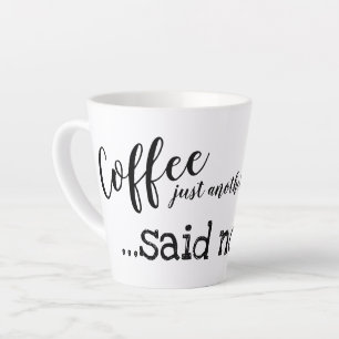 Taza De Café Latte Adicto al café divertido elegante