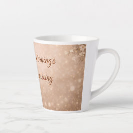 Taza de café Latte Adorable | Estética Floral de N