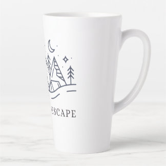 Taza De Café Latte "Adventure Awaits Camping Graphic