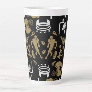 Taza De Café Latte Aficionado de Fútbol Americano