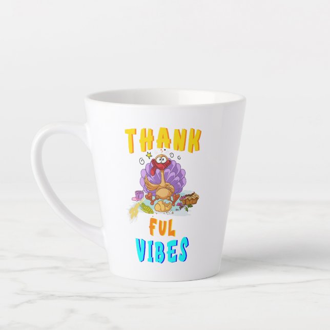 Taza De Café Latte Afortunadas vibraciones (Izquierda)