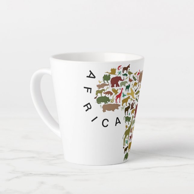 Taza De Café Latte África 12OZ (Ángulo izquierdo)