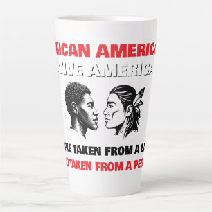 Taza De Café Latte Afroamericanos y nativos americanos