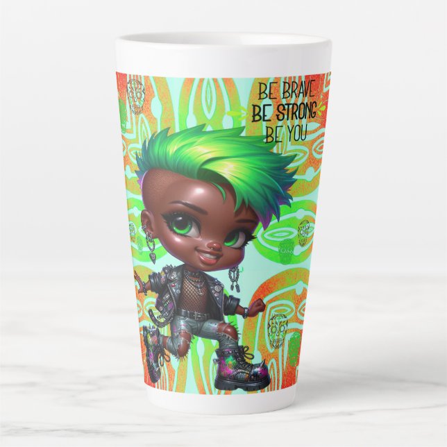 Taza De Café Latte Afropunk Be Brave Latte Mug (Anverso)