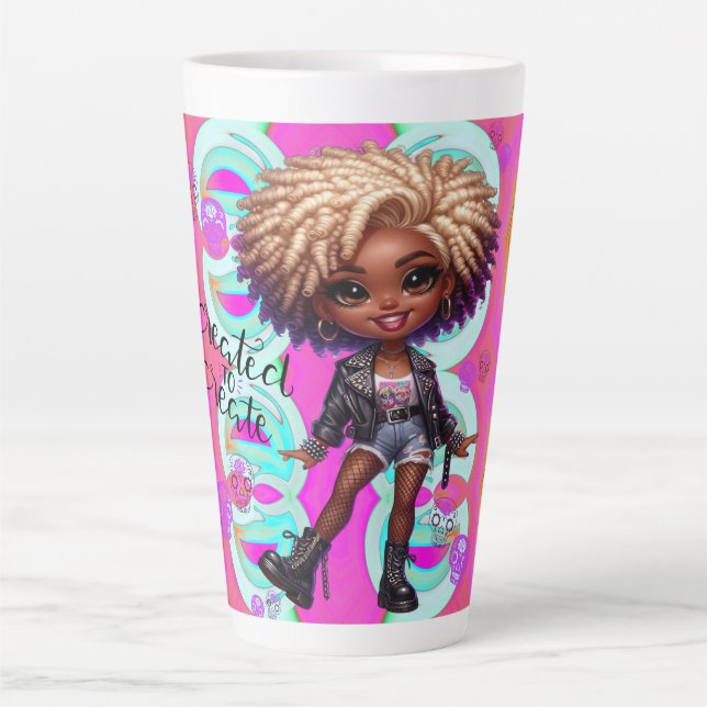 Taza De Café Latte Afropunk Creado Para Crear Latte Mug (Anverso)