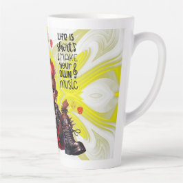 Taza De Café Latte Afropunk Make Music Latte Mug