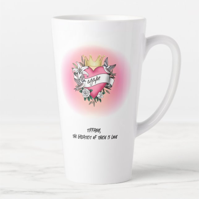 Taza De Café Latte Agape Love Tattoo Graffiti (Derecha)