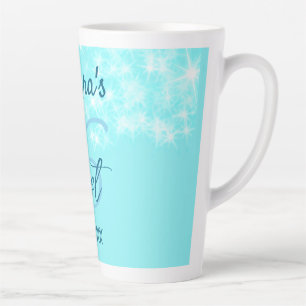 Taza De Café Latte Ágata turquesa teal dulce cumpleaños 16 agregar no