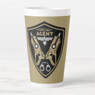 Taza De Café Latte Agente especial Kid