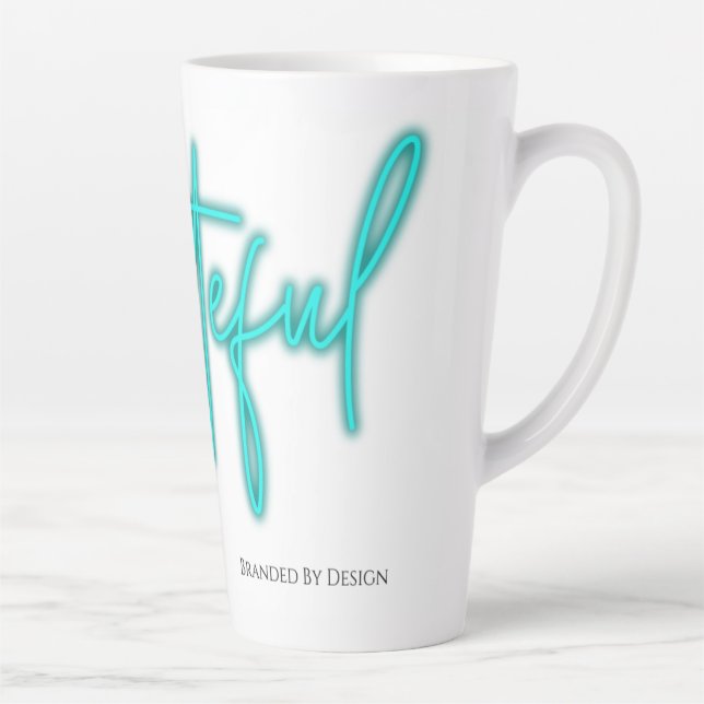 Taza De Café Latte 'Agradecido' Tall Mug (Derecha)