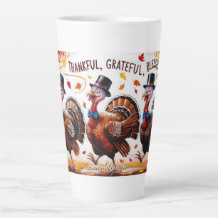 Taza De Café Latte Agradecidos agradecidos agradecimientos Feliz Acci
