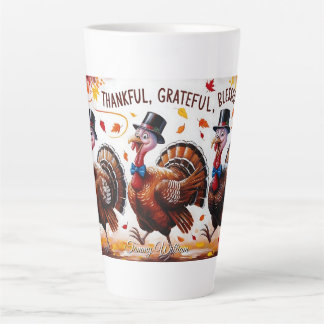 Taza De Café Latte Agradecidos agradecidos agradecimientos Feliz Acci