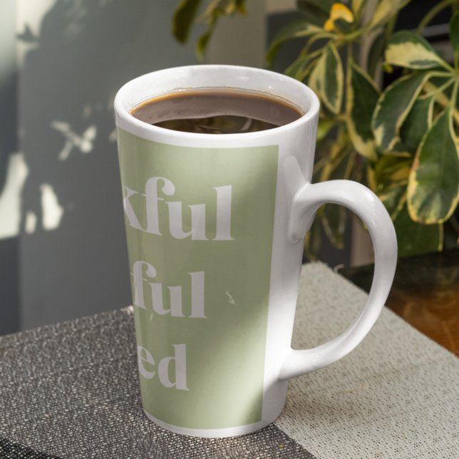 Taza De Café Latte Agradecimiento de agradecimiento | Cita de Acción  (Subido por el creador)