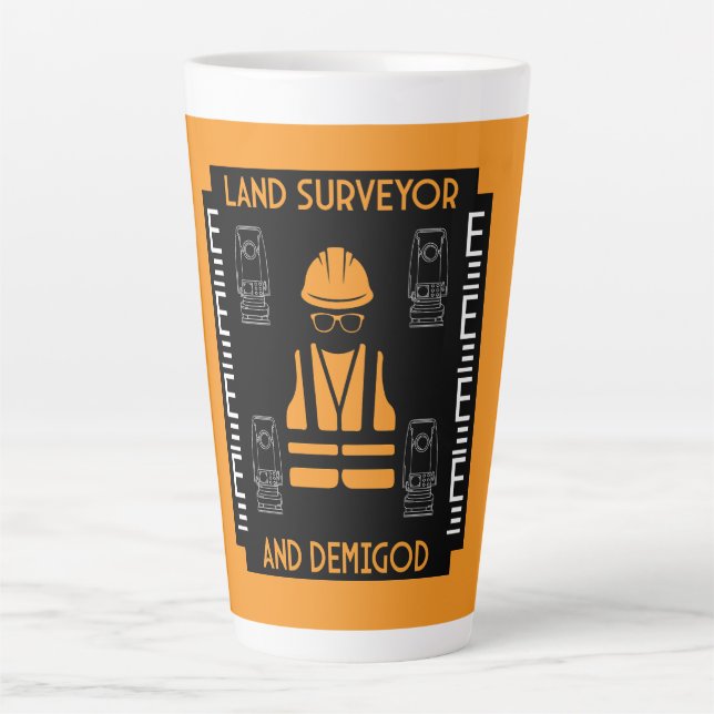 Taza De Café Latte agrimensores terrestres (Anverso)