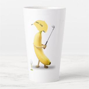 Taza De Café Latte Agujero en Uno – Dibujo animado divertido de un pl