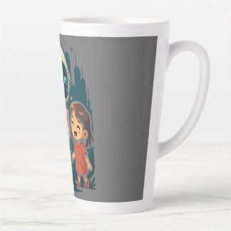 Taza De Café Latte AI & Robot Characters – Futuristic Design Collecti