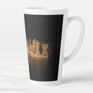 Taza De Café Latte Ajedrez Latte Mug Iluminado