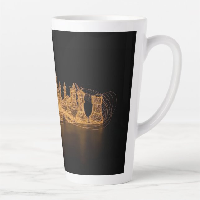 Taza De Café Latte Ajedrez Latte Mug Iluminado (Derecha)