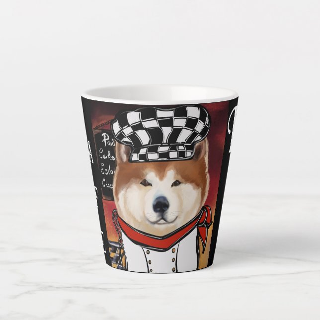 TAZA DE CAFÉ LATTE AKITA (Anverso)